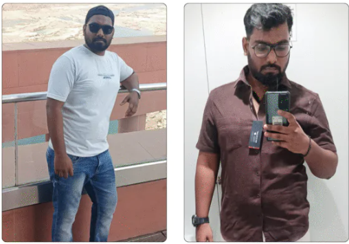 Niraj Ujjainwal — before and after transformation with GetFittWithMohit