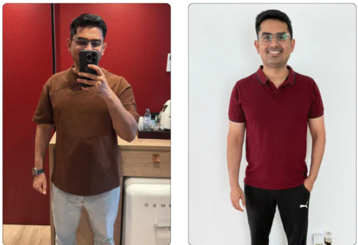 Sagar Chavan — before and after transformation with GetFittWithMohit